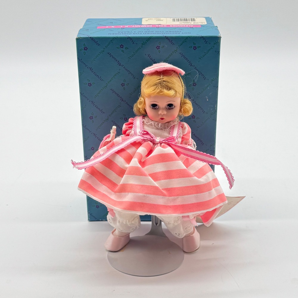 Madame Alexander Wizard of Oz Lollipop Munchkin Doll 14661 Pink Striped Dress